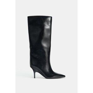 ZARA KITTEN HEEL KNEE-HIGH BOOTS